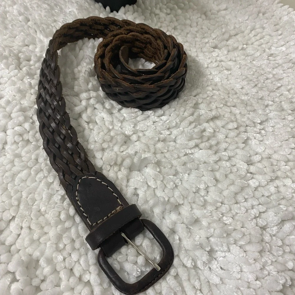 Genuine Leather Braided Belt
